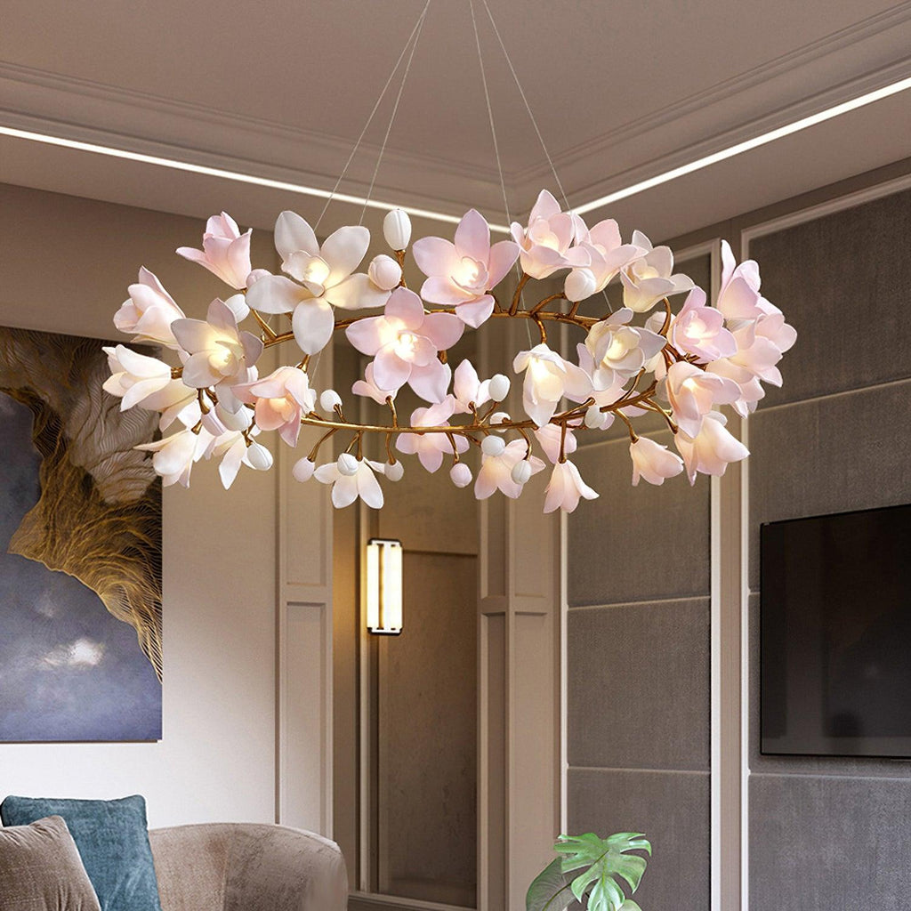 Candelabru circular cu flori