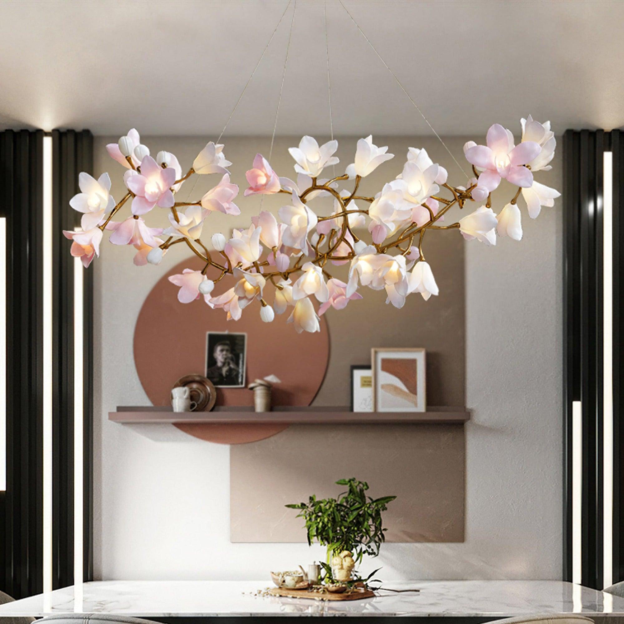Candelabru circular cu flori
