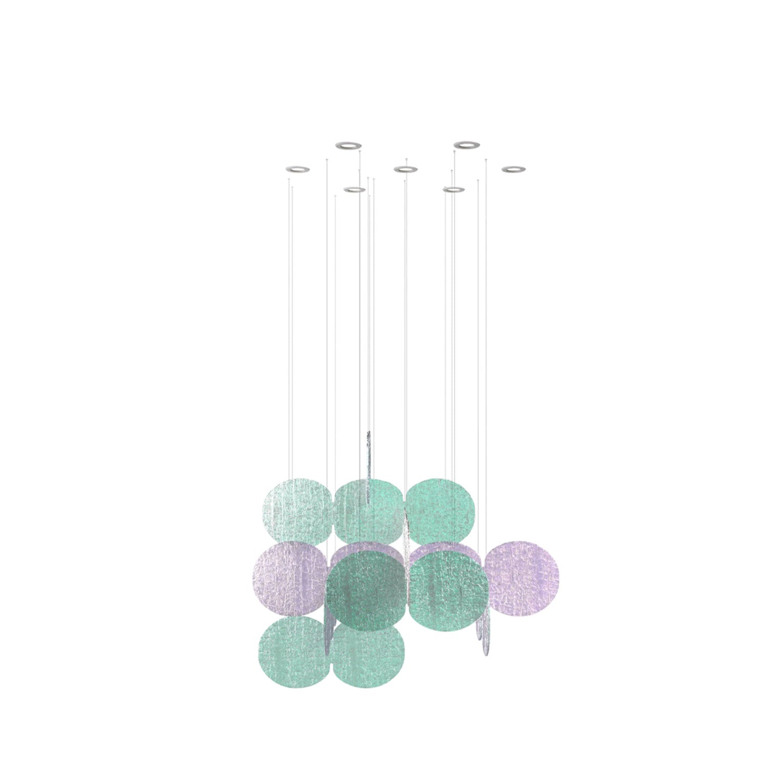 Clouds Iridescent Disc Chandelier - Vakkerlight