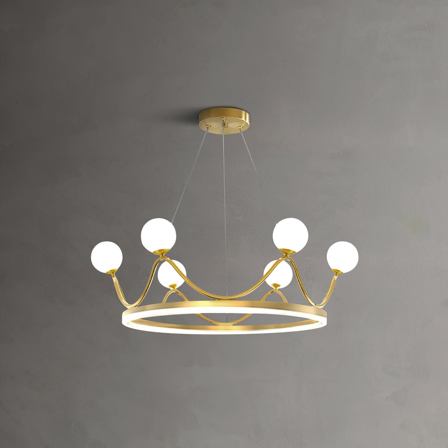 Crown Brass Chandelier - Vakkerlight