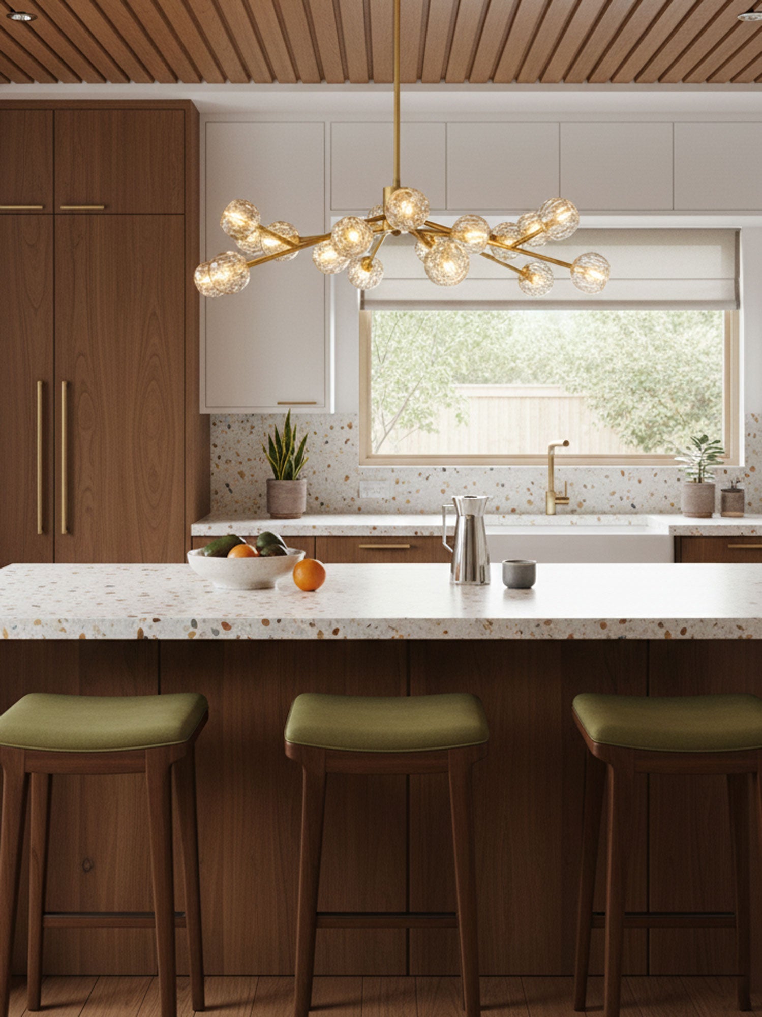 Crystal Ball Round Cluster Chandelier