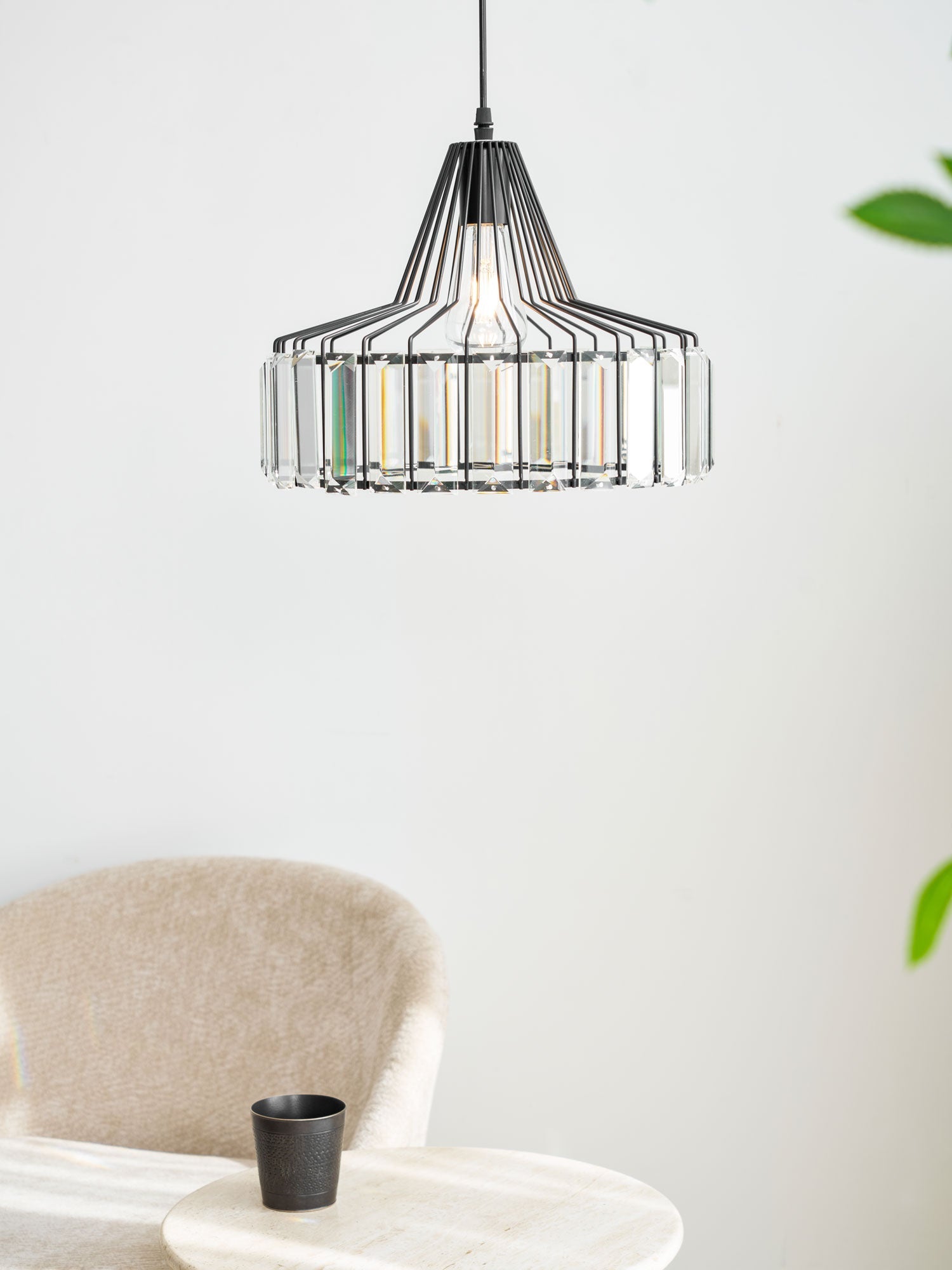 Crystal Drum Pendant Lamp