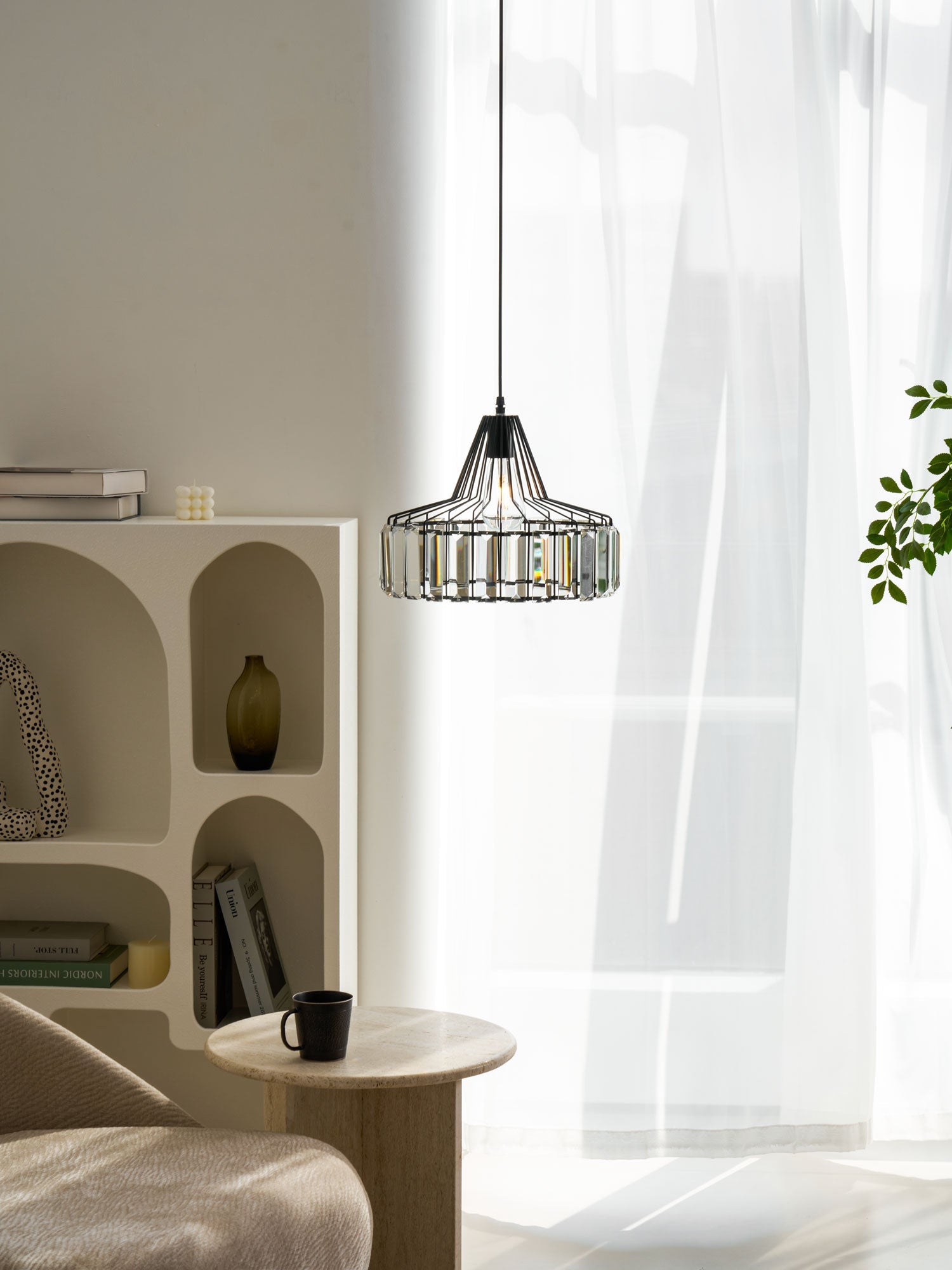 Crystal Drum Pendant Lamp