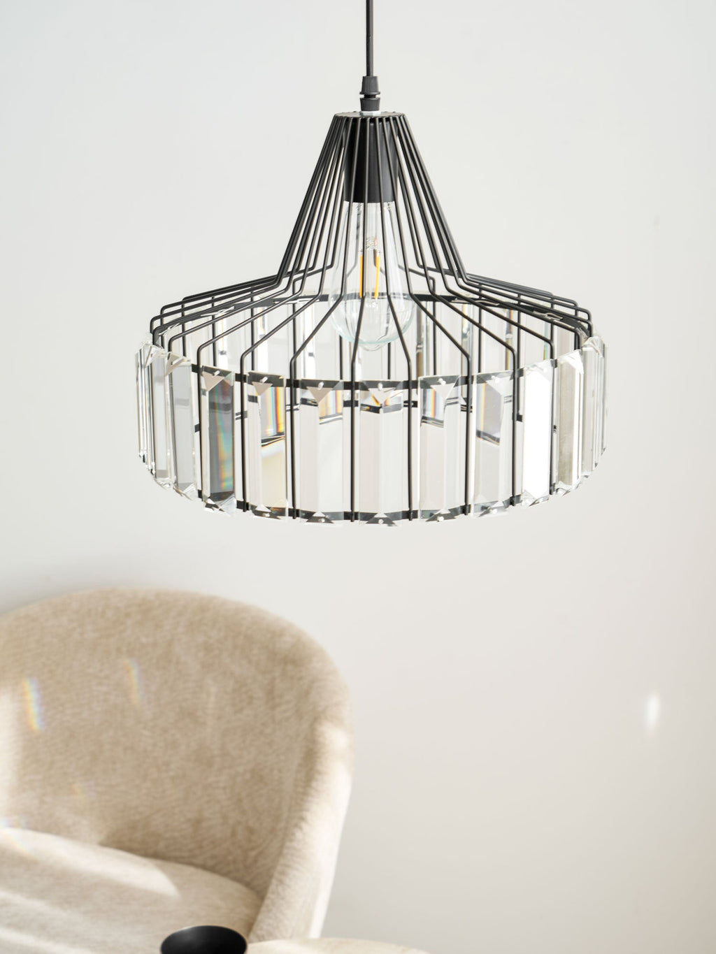 Crystal Drum Pendant Lamp