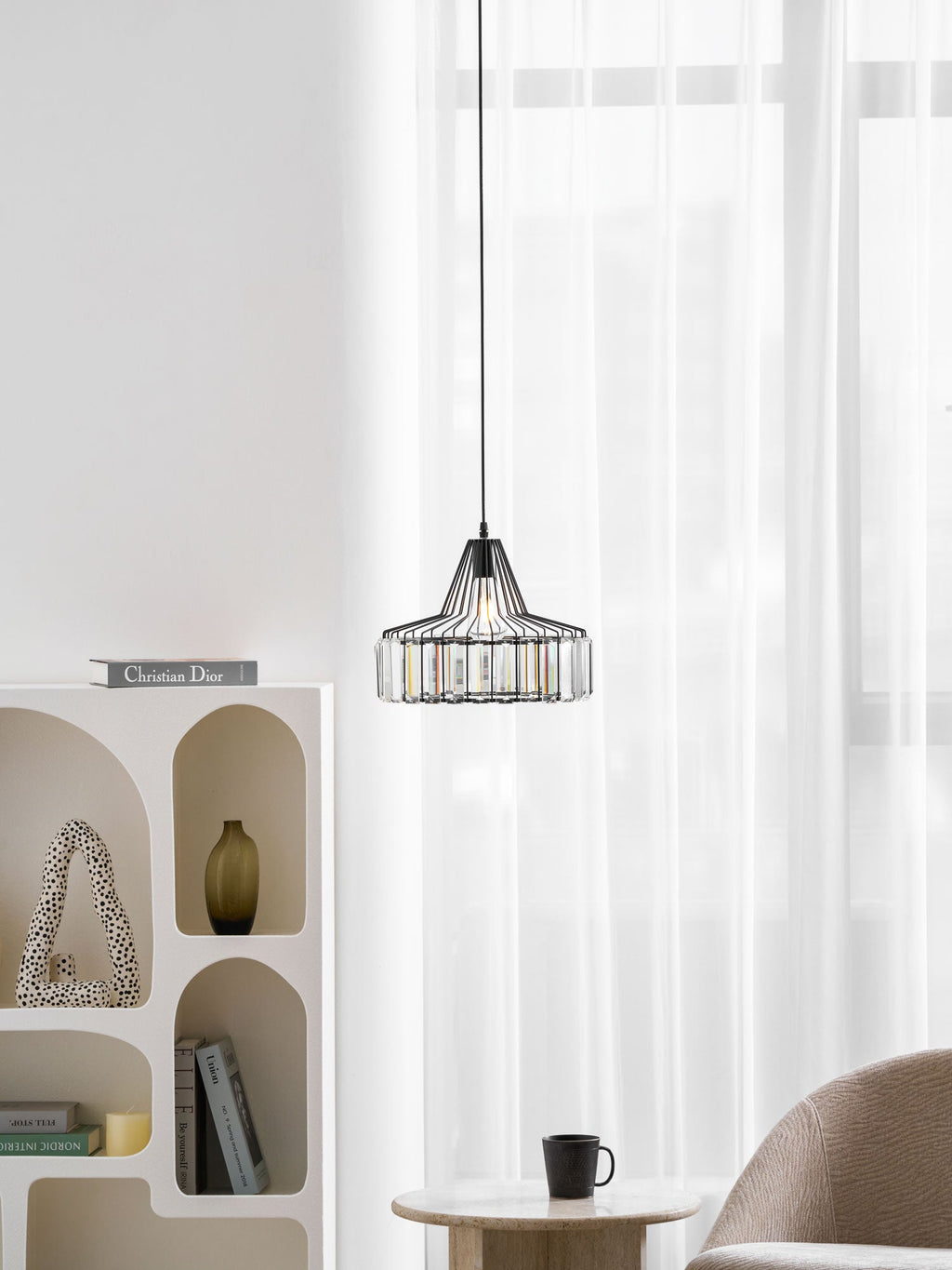 Crystal Drum Pendant Lamp