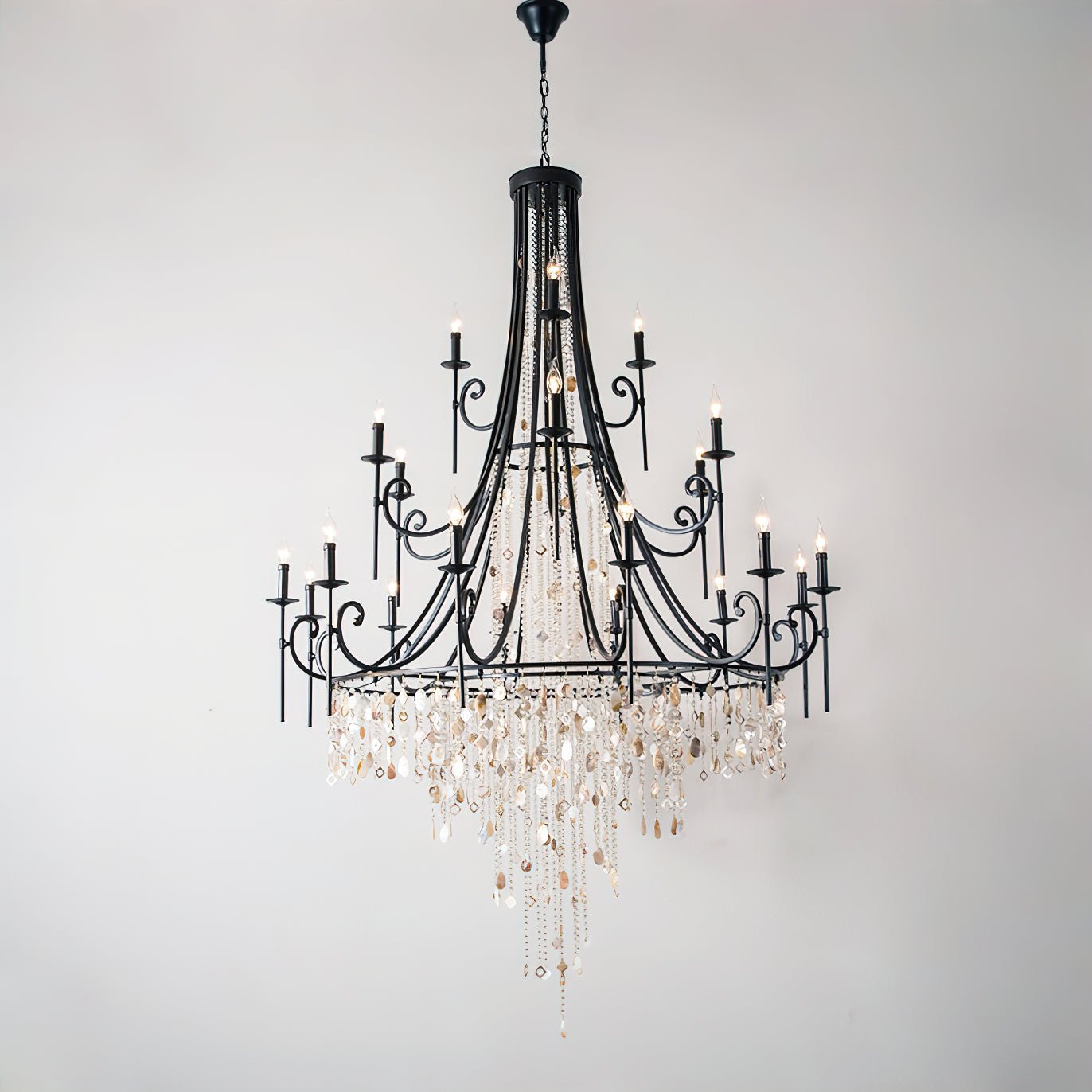 Tatum Lux Shell Crystal Chandelier - Vakkerlight