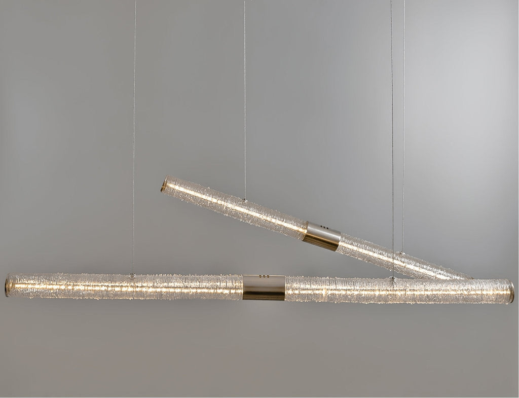 Lampă suspendată liniară Crystal Stream