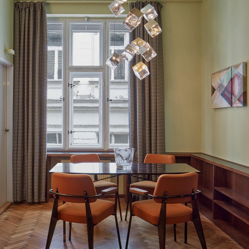 Cubic Luster Cascade Chandelier