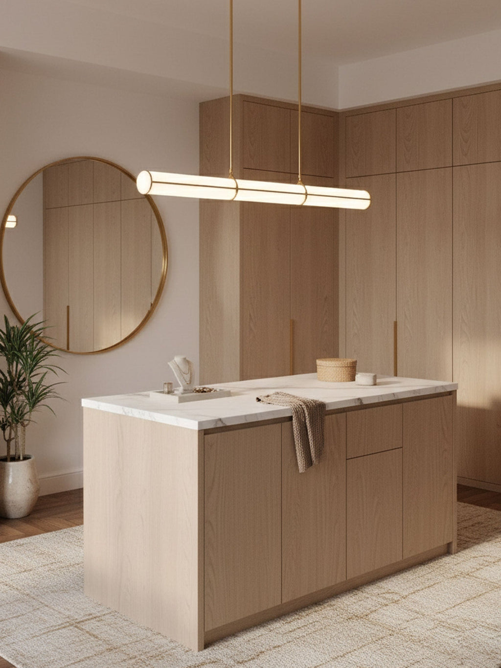 Cylindrical Endless Pendant Light
