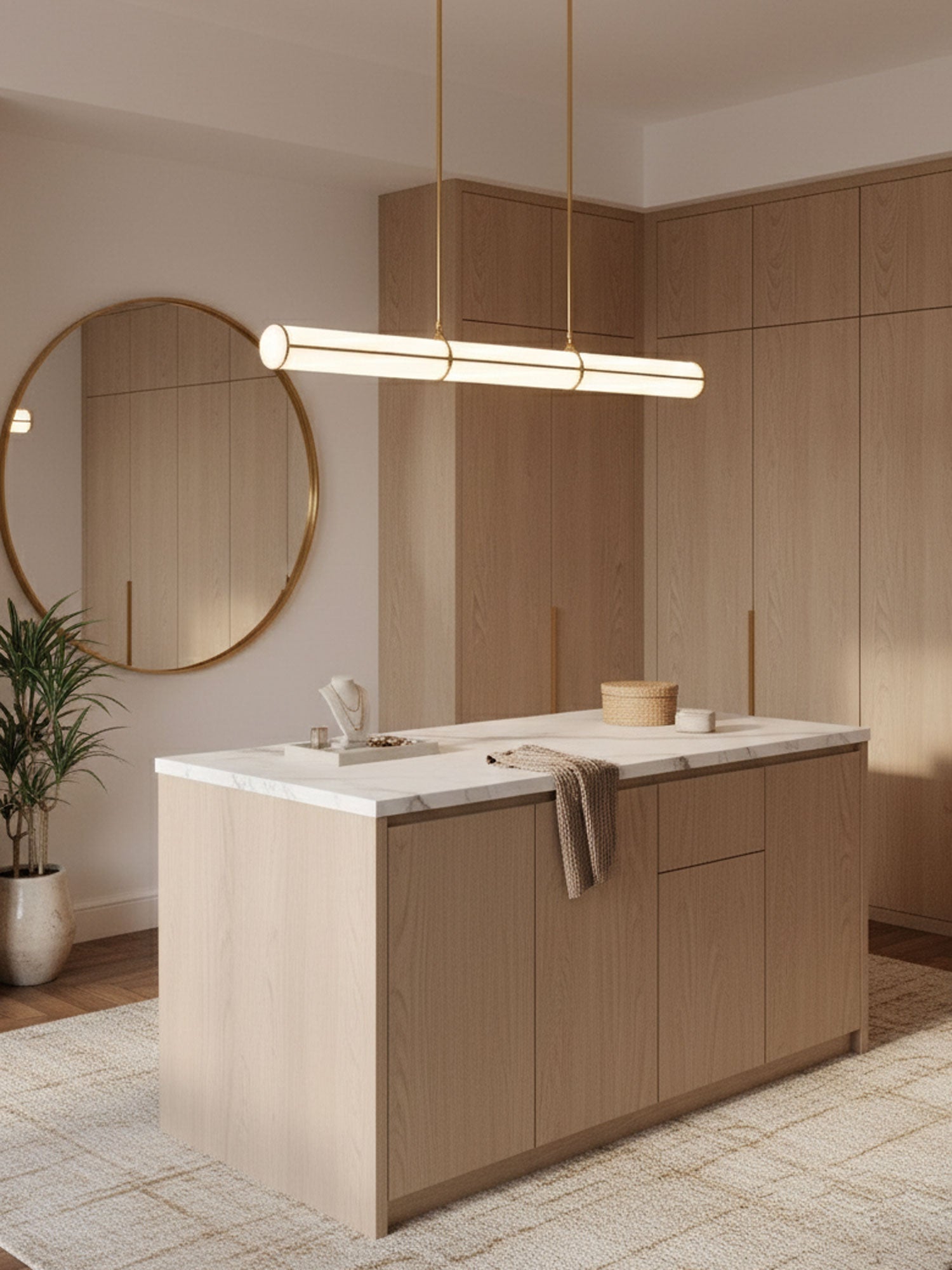 Cylindrical Endless Pendant Light