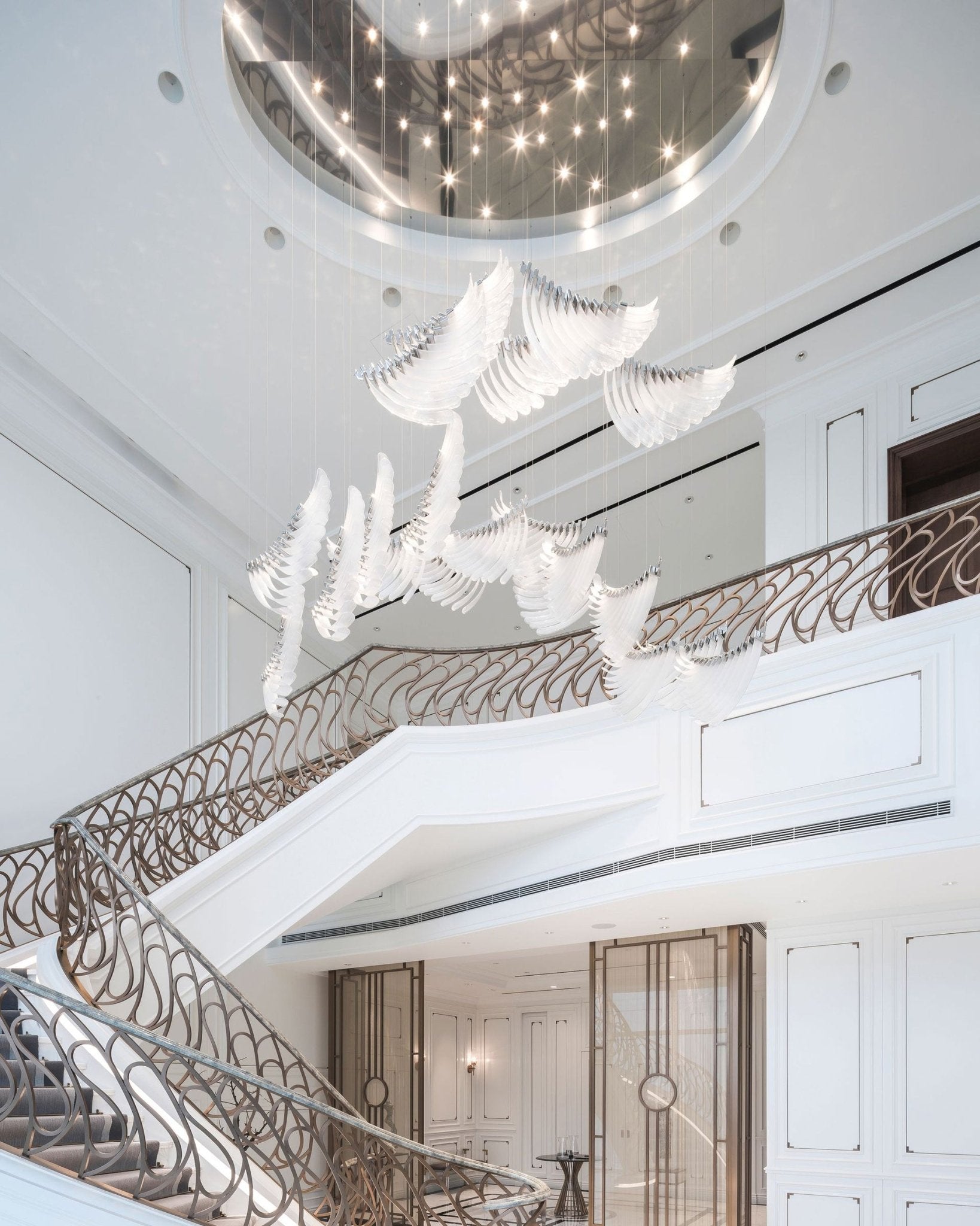 The Bird Feather Wings LED Chandelier | Custom Size & Made-to-Order Lighting for Luxury Homes & Commercial Spaces