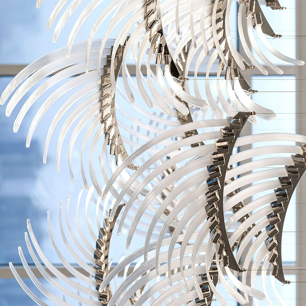The Bird Feather Wings LED Chandelier | Custom Size & Made-to-Order Lighting for Luxury Homes & Commercial Spaces