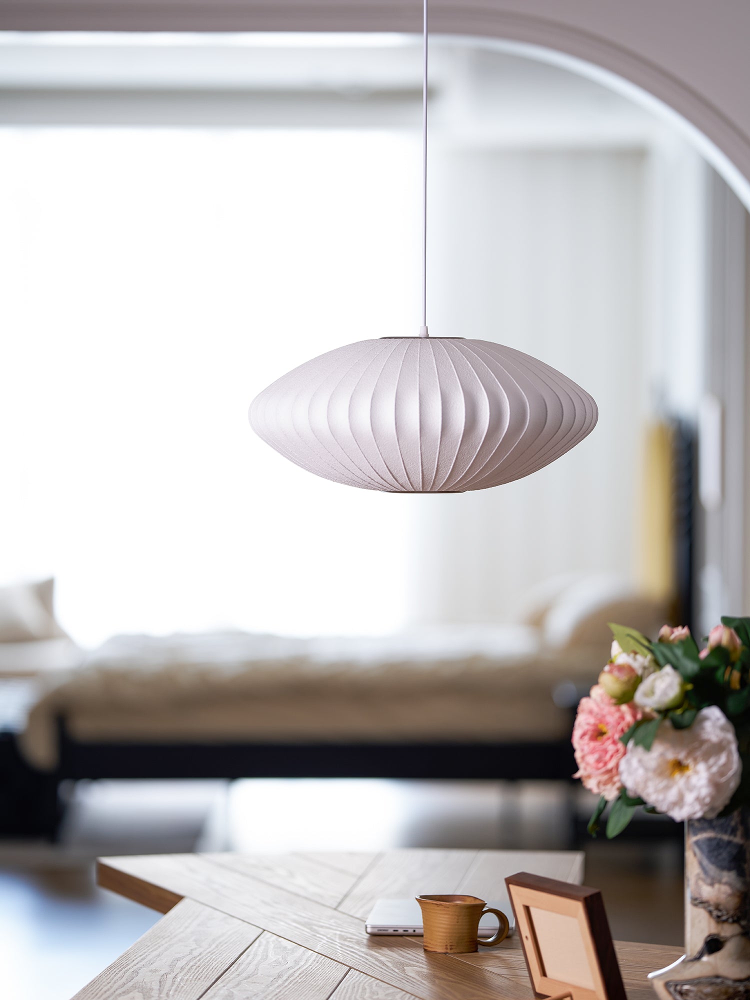 Bubble Mulberry Silk Pendant Lamp