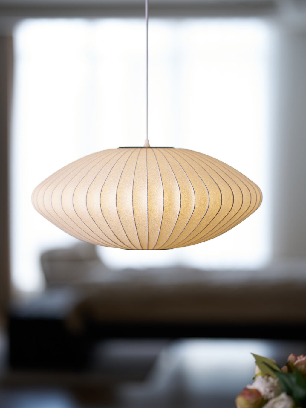 Bubble Mulberry Silk Pendant Lamp