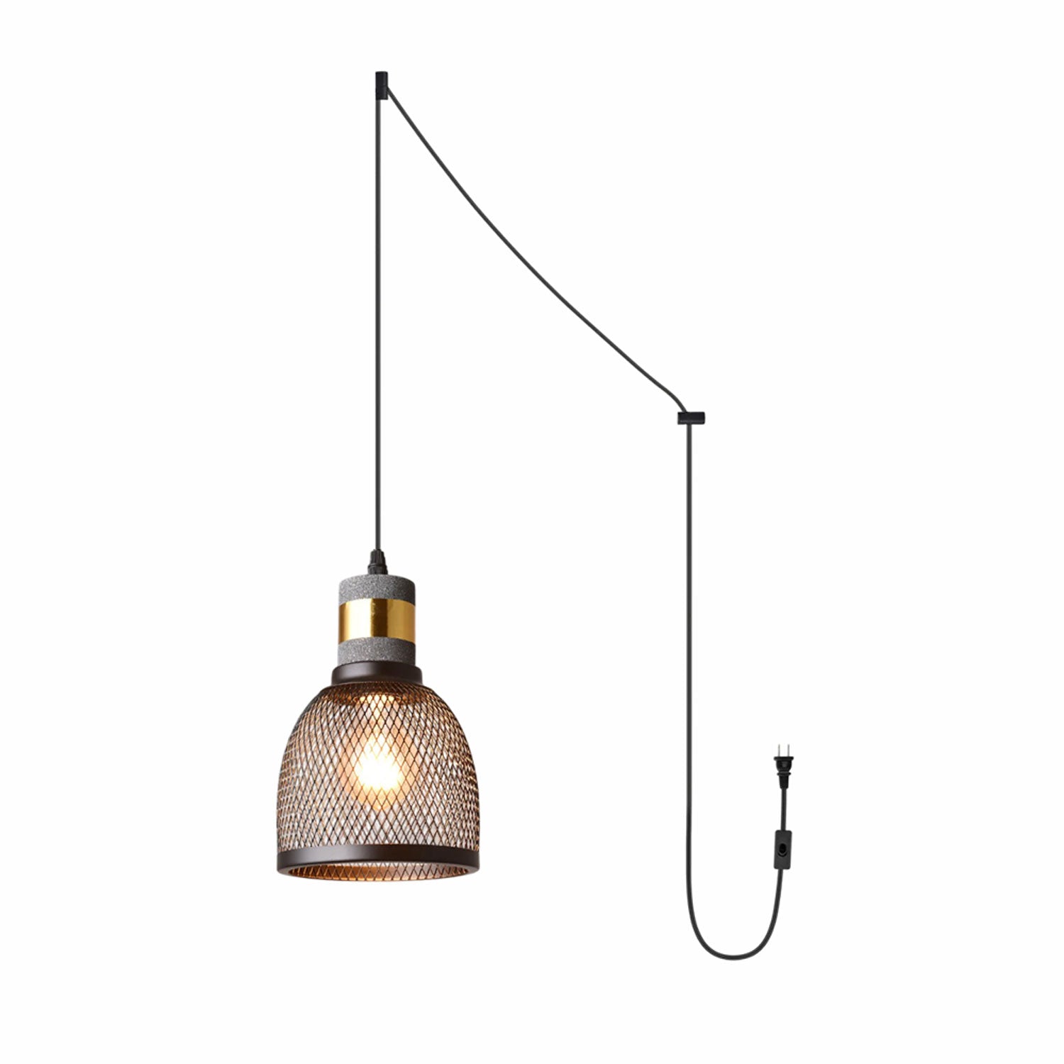 Cement Mesh Plug - in Pendant Lamp - Vakkerlight