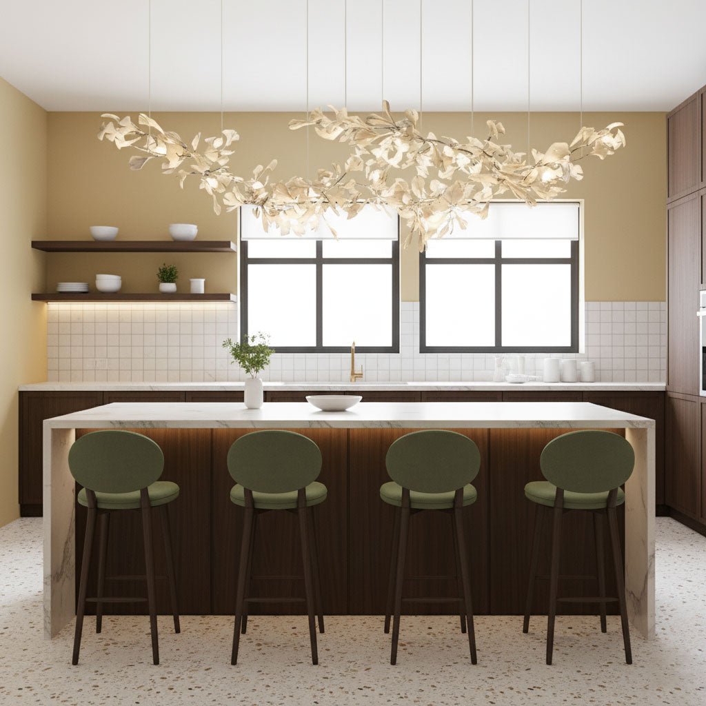 Double Layer Combination Gingko Chandelier