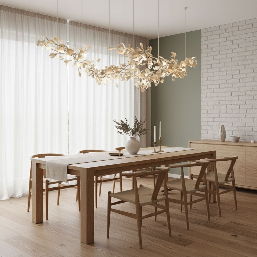 Double Layer Combination Gingko Chandelier