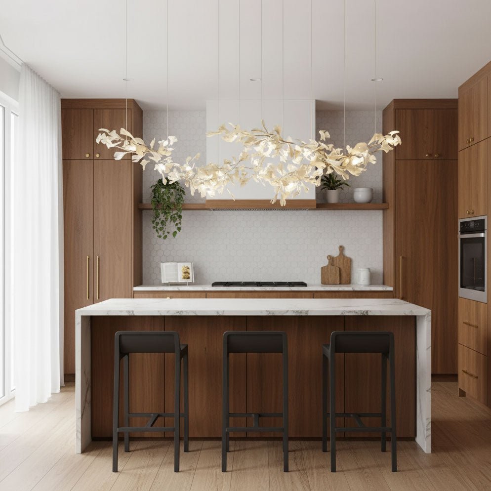 Double Layer Combination Gingko Chandelier