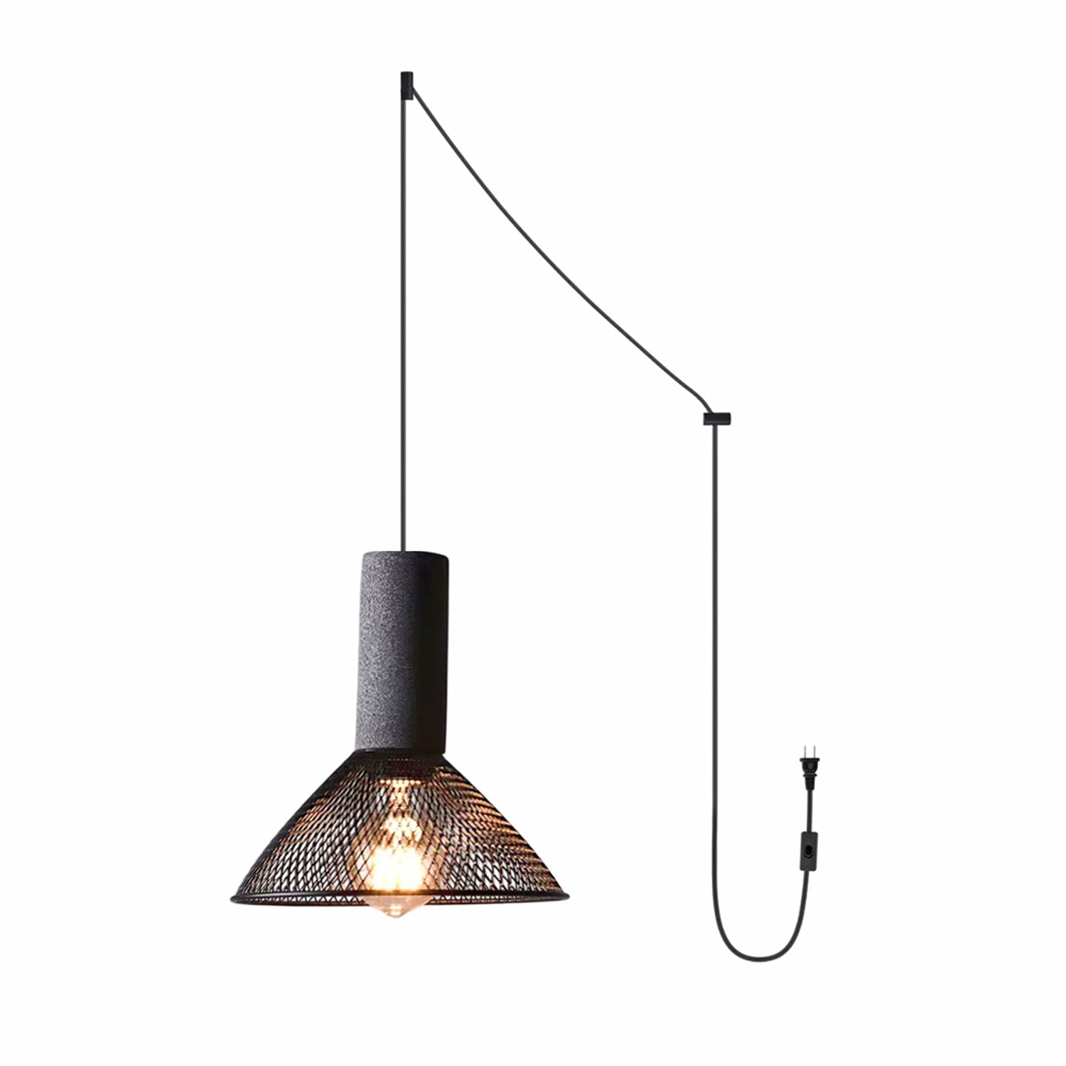 Cement Mesh Plug - in Pendant Lamp - Vakkerlight