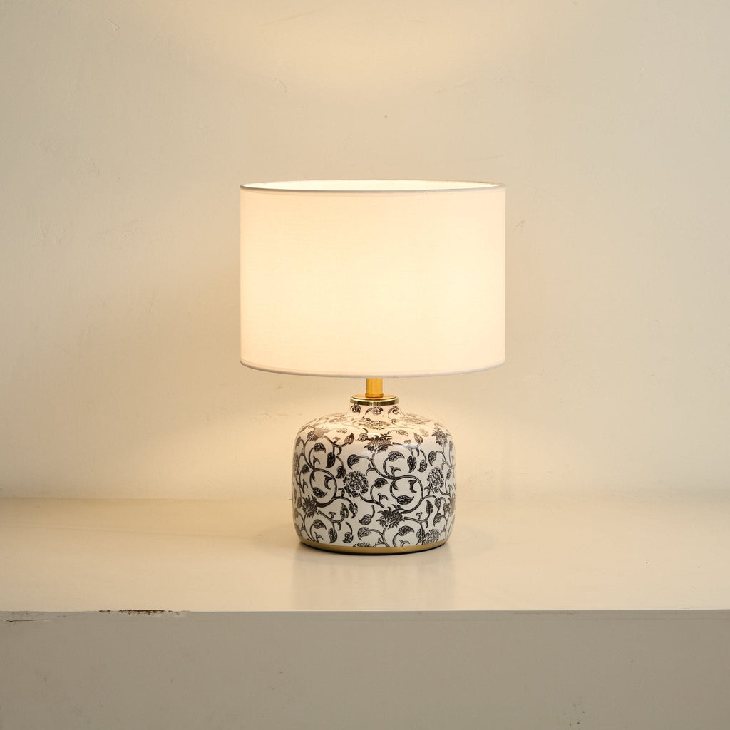 Lampă de masă din ceramică Ebony Vine 