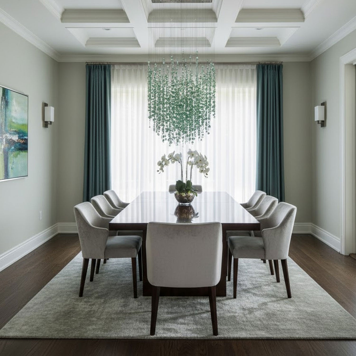 Emerald Rainfall Crystal Customize Chandelier