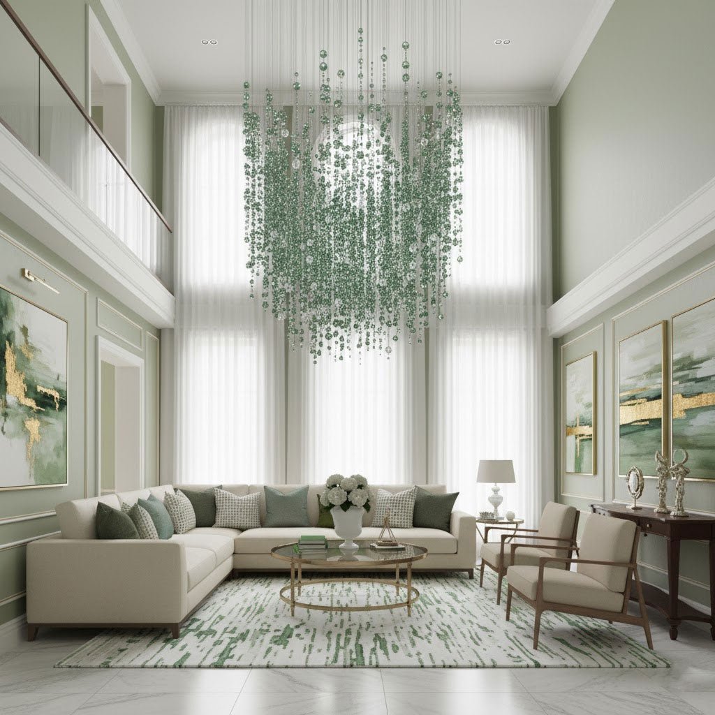 Emerald Rainfall Crystal Customize Chandelier