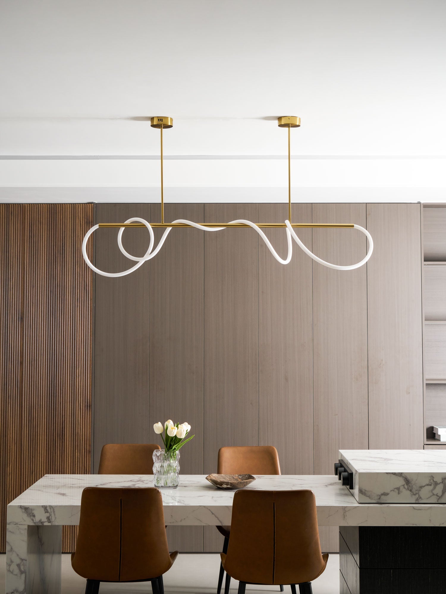 Flexible Linear Curve Chandelier