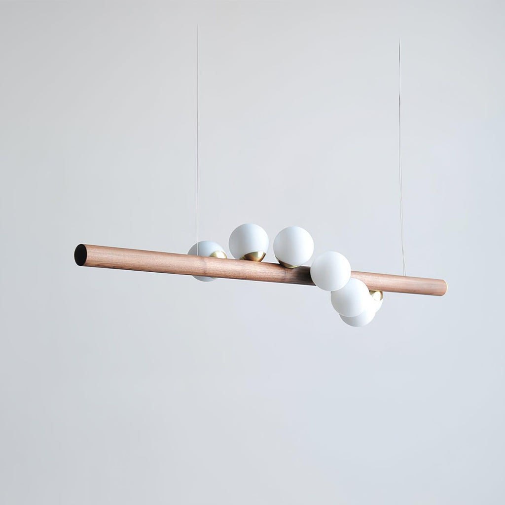 Lampă suspendată scandinavă din lemn 