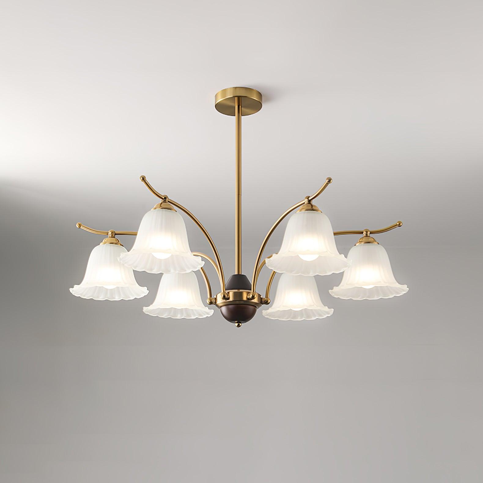 Flora Brass Alabaster Chandelier