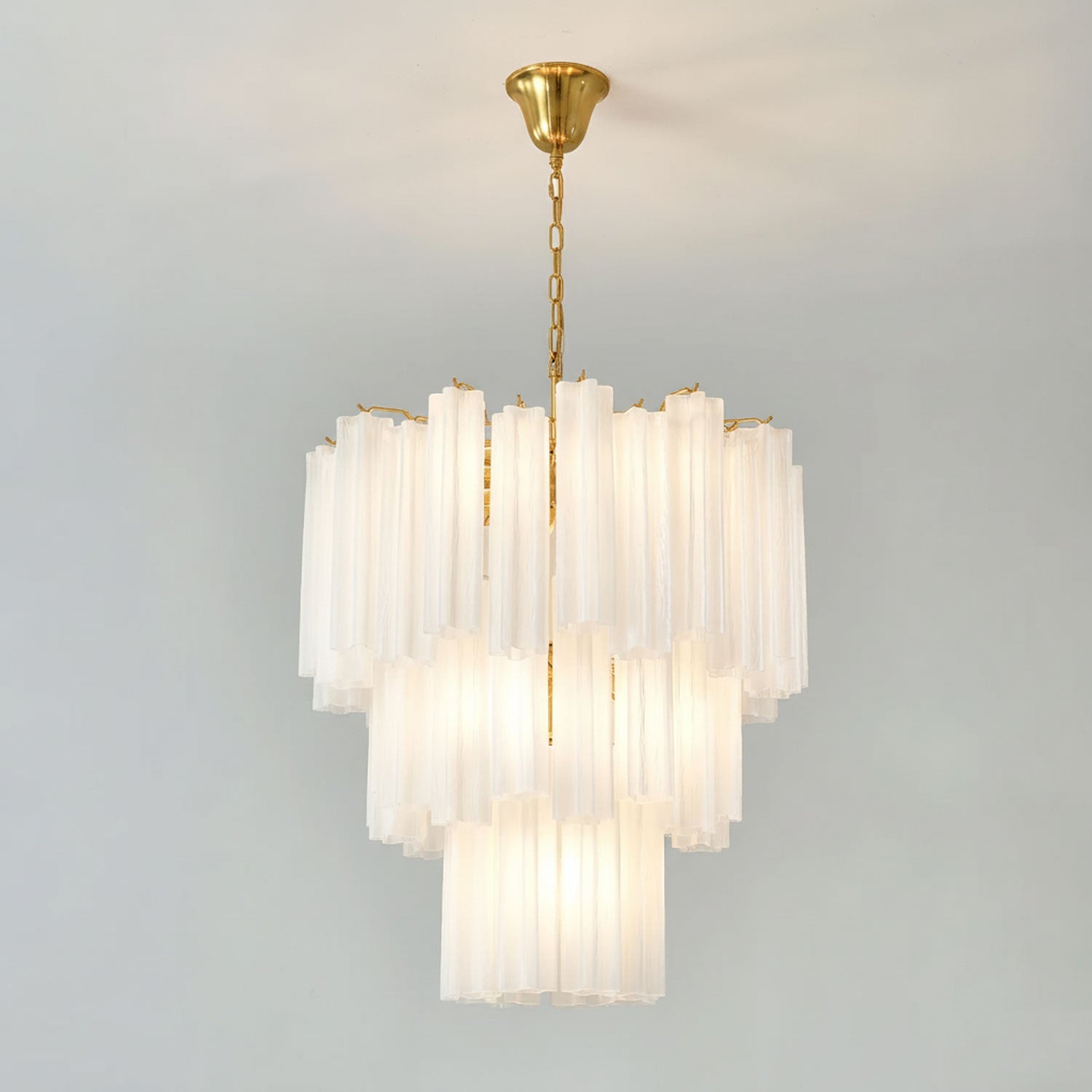 Frosted Glass Tubes Chandelier - Vakkerlight