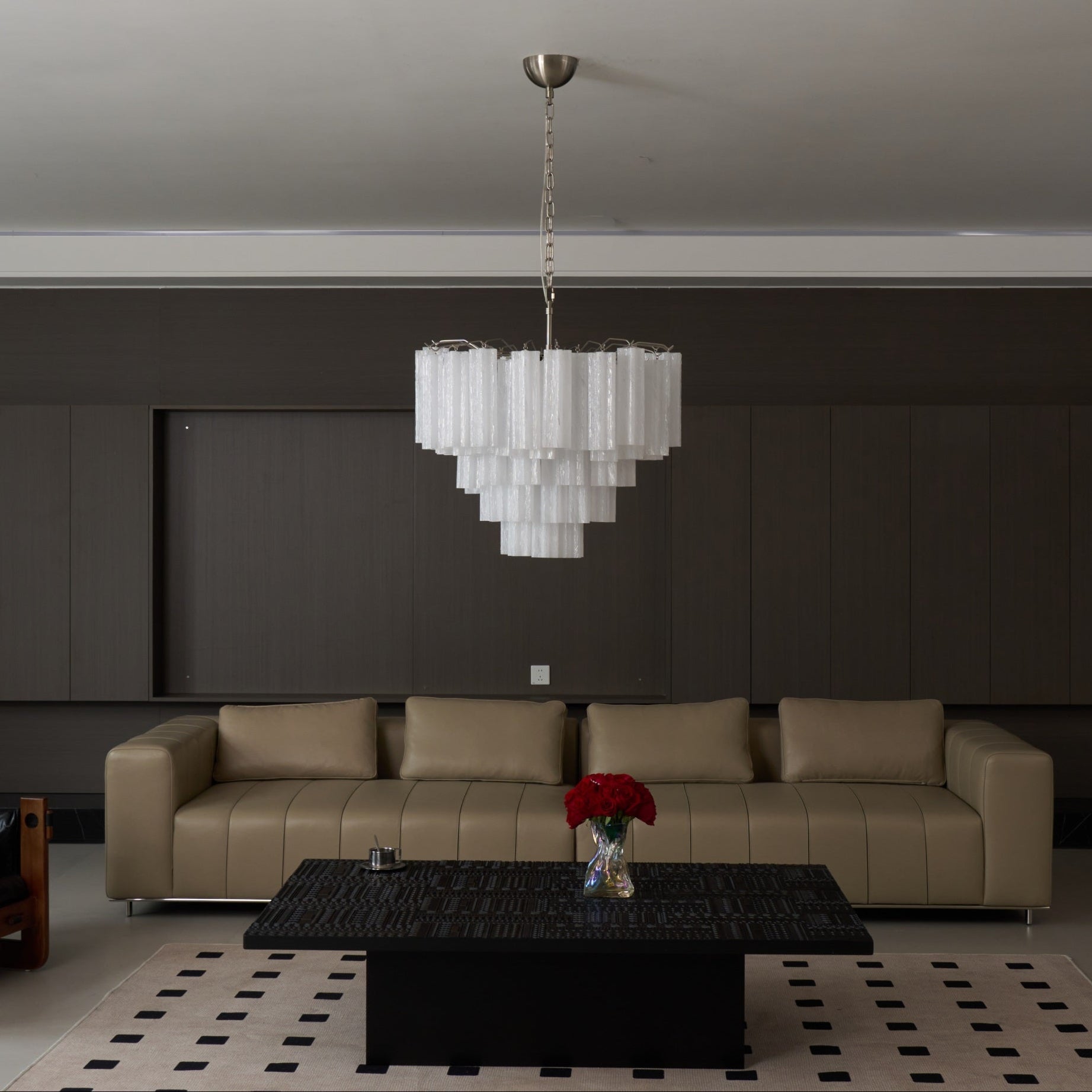 Frosted Murano Cascade Chandelier