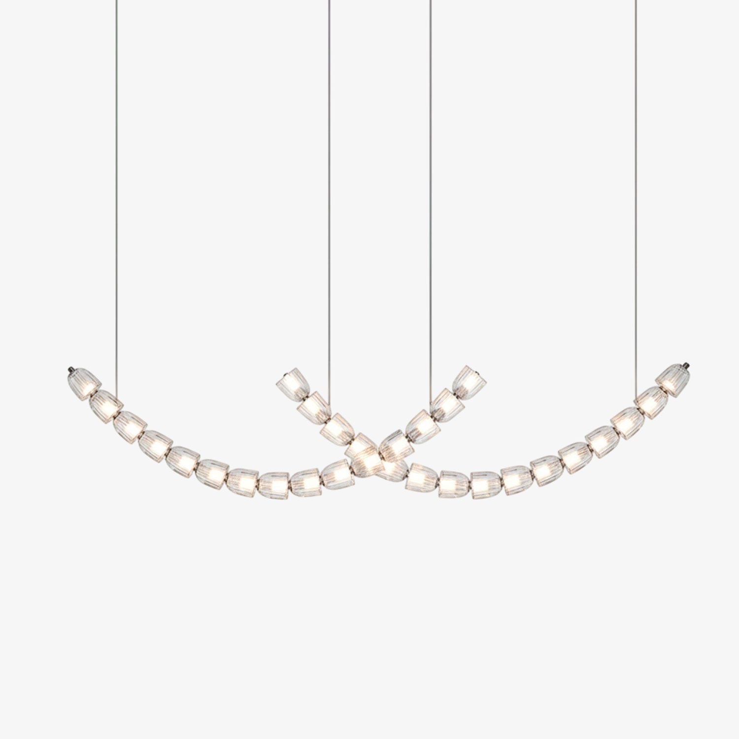 The Gabriel Curved LED Chandelier | Custom Size & Made-to-Order Lighting for Luxury Homes & Commercial Spaces
