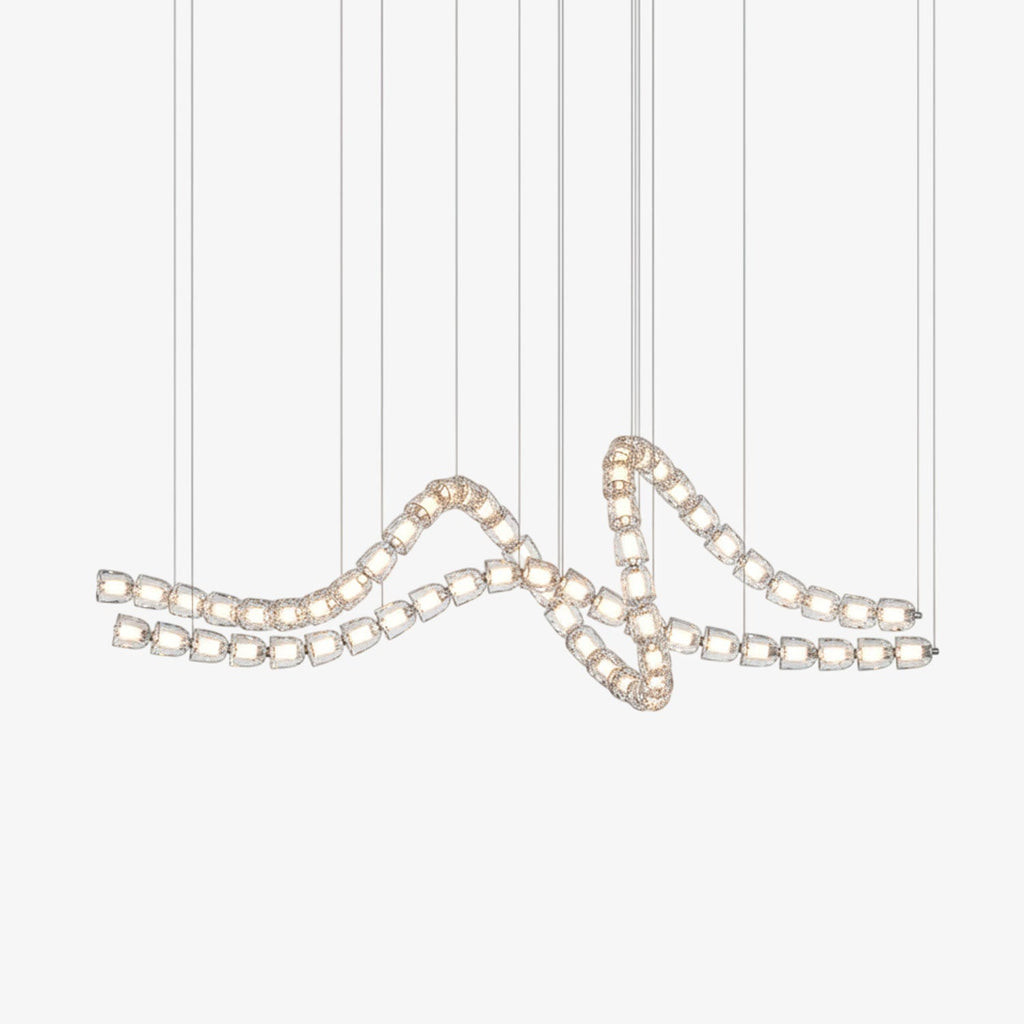 The Gabriel Waveform LED Chandelier | Custom Size & Made-to-Order Lighting for Luxury Homes & Commercial Spaces