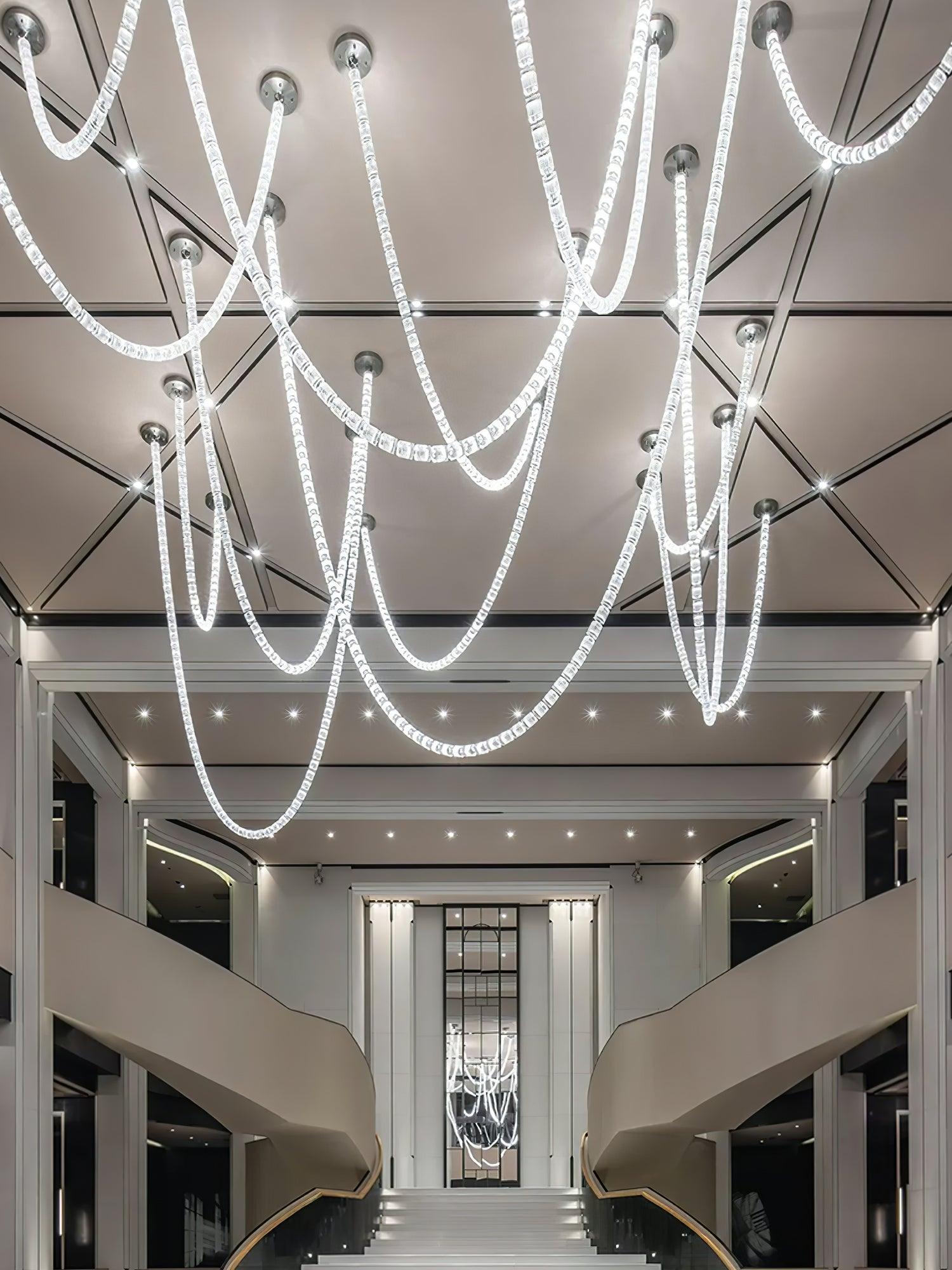The Gabriel Waveform LED Chandelier | Custom Size & Made-to-Order Lighting for Luxury Homes & Commercial Spaces
