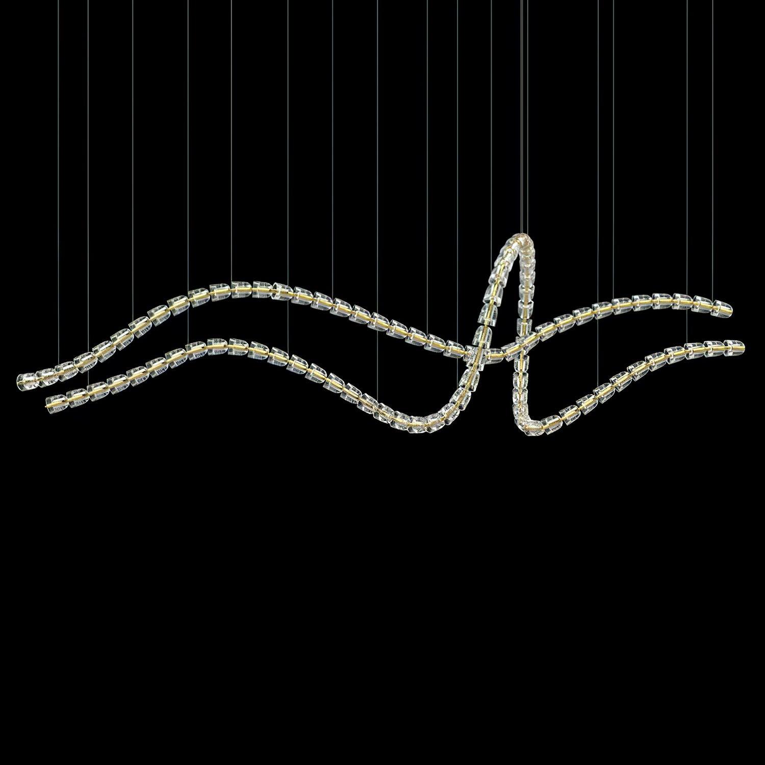 The Gabriel Waveform LED Chandelier | Custom Size & Made-to-Order Lighting for Luxury Homes & Commercial Spaces