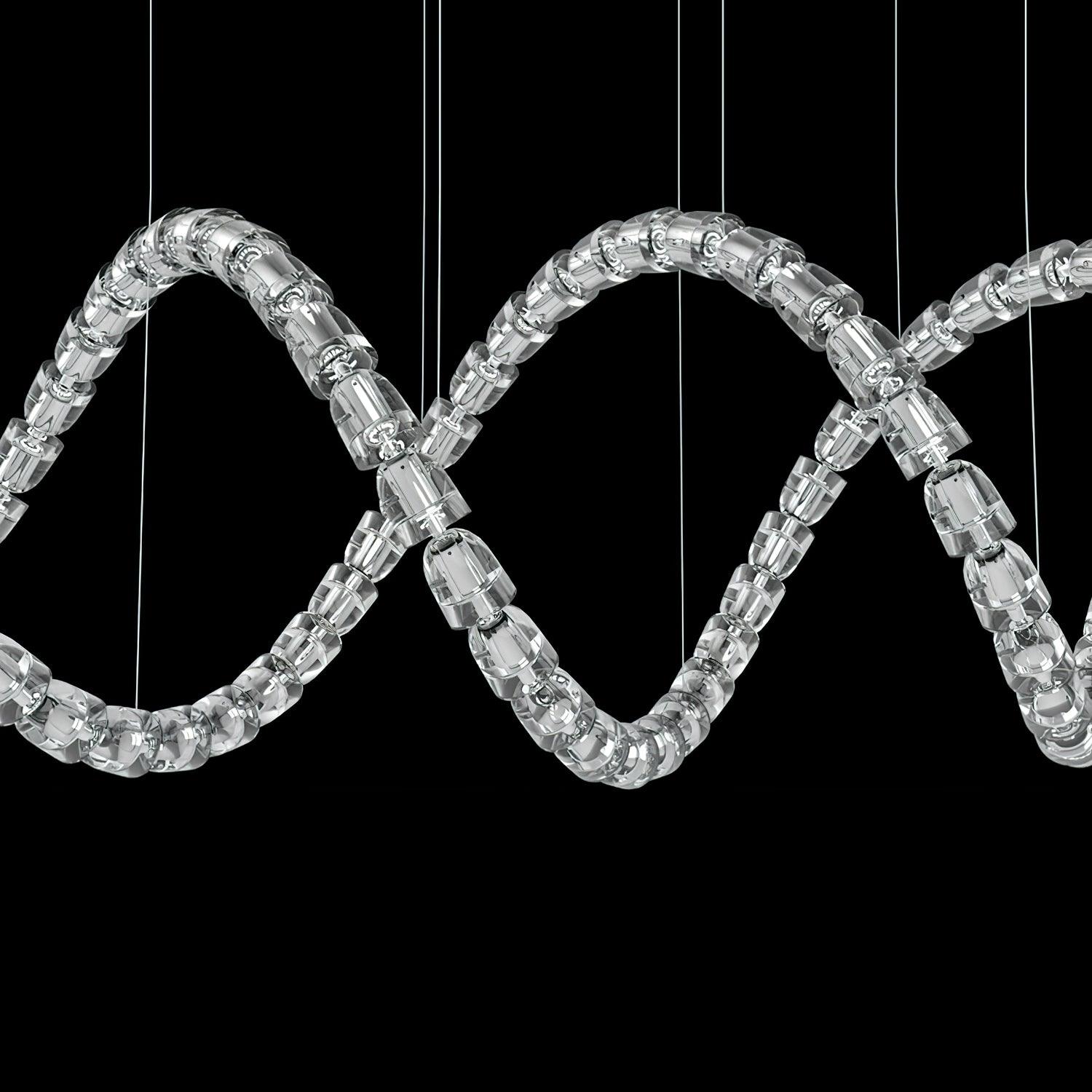 The Gabriel Waveform LED Chandelier | Custom Size & Made-to-Order Lighting for Luxury Homes & Commercial Spaces