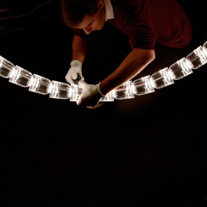 The Gabriel Infinity Loop LED Chandelier | Custom Size & Made-to-Order Lighting for Luxury Homes & Commercial Spaces