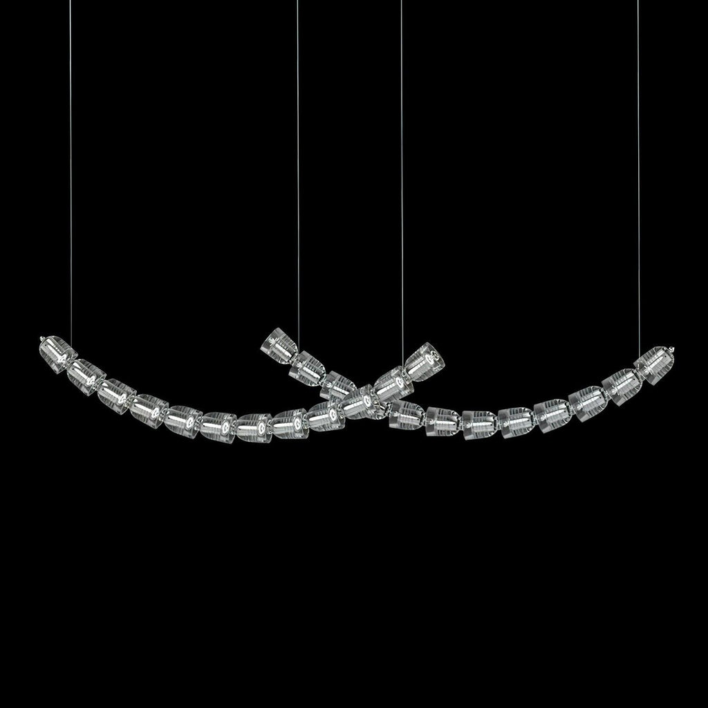 The Gabriel Curved LED Chandelier | Custom Size & Made-to-Order Lighting for Luxury Homes & Commercial Spaces