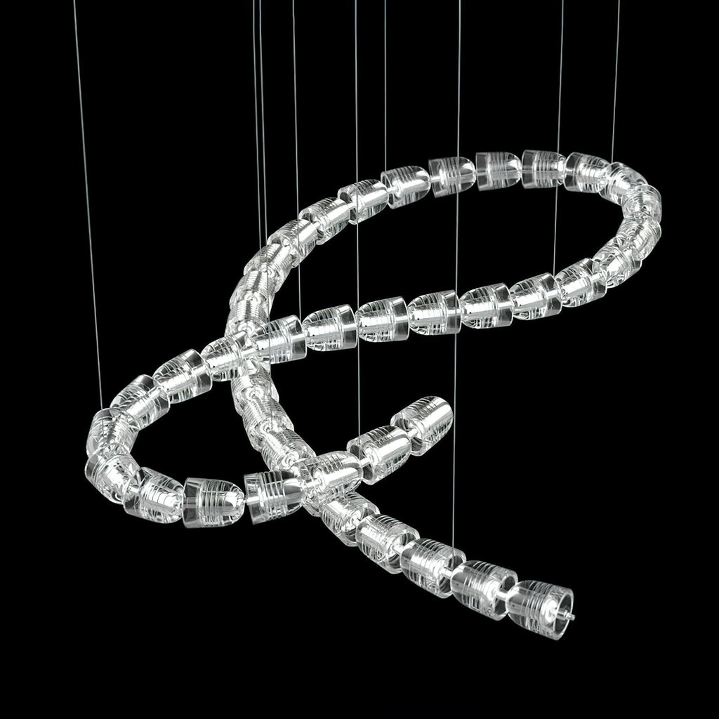 The Gabriel Spiral LED Chandelier | Custom Size & Made-to-Order Lighting for Luxury Residences & Commercial Spaces