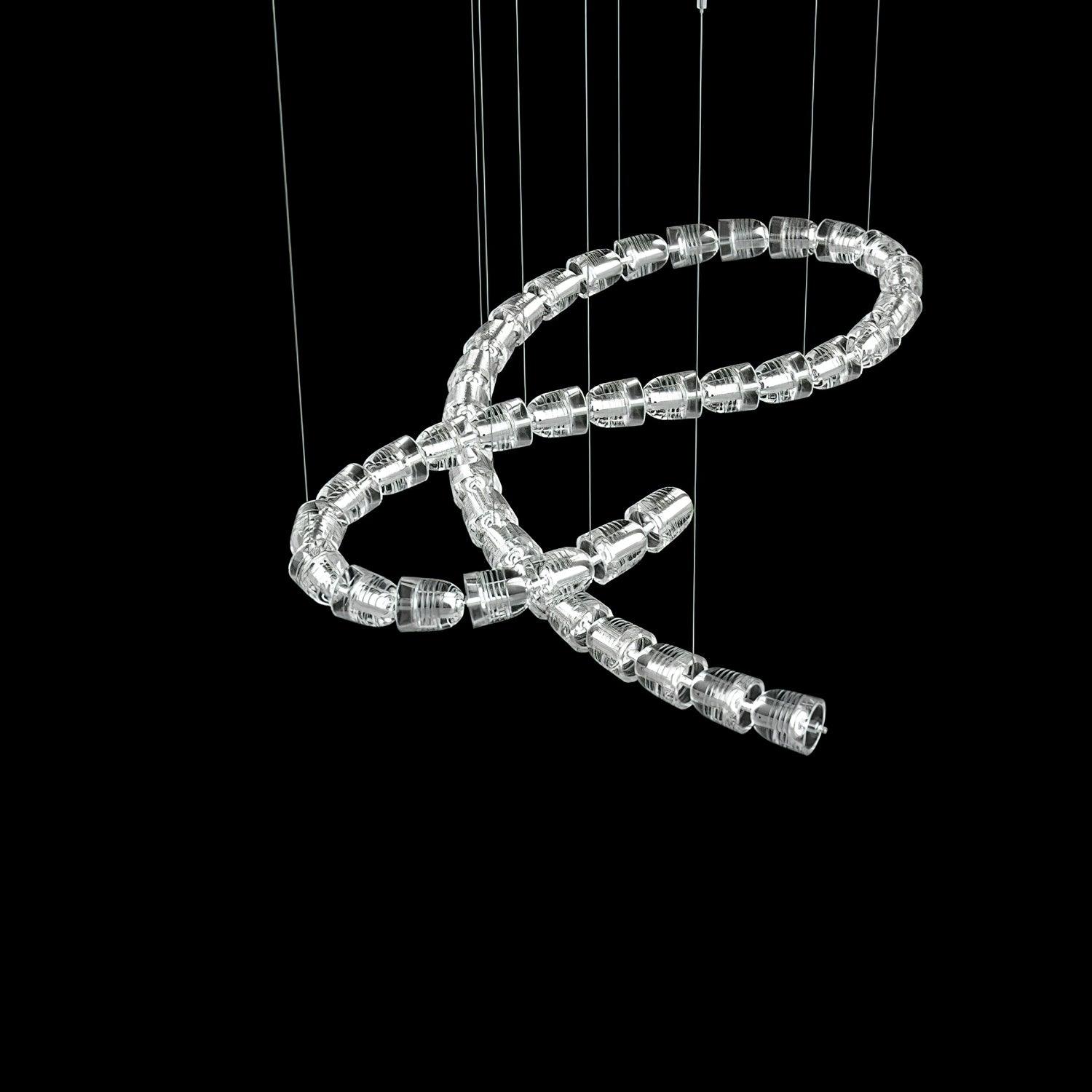 The Gabriel Spiral LED Chandelier | Custom Size & Made-to-Order Lighting for Luxury Residences & Commercial Spaces