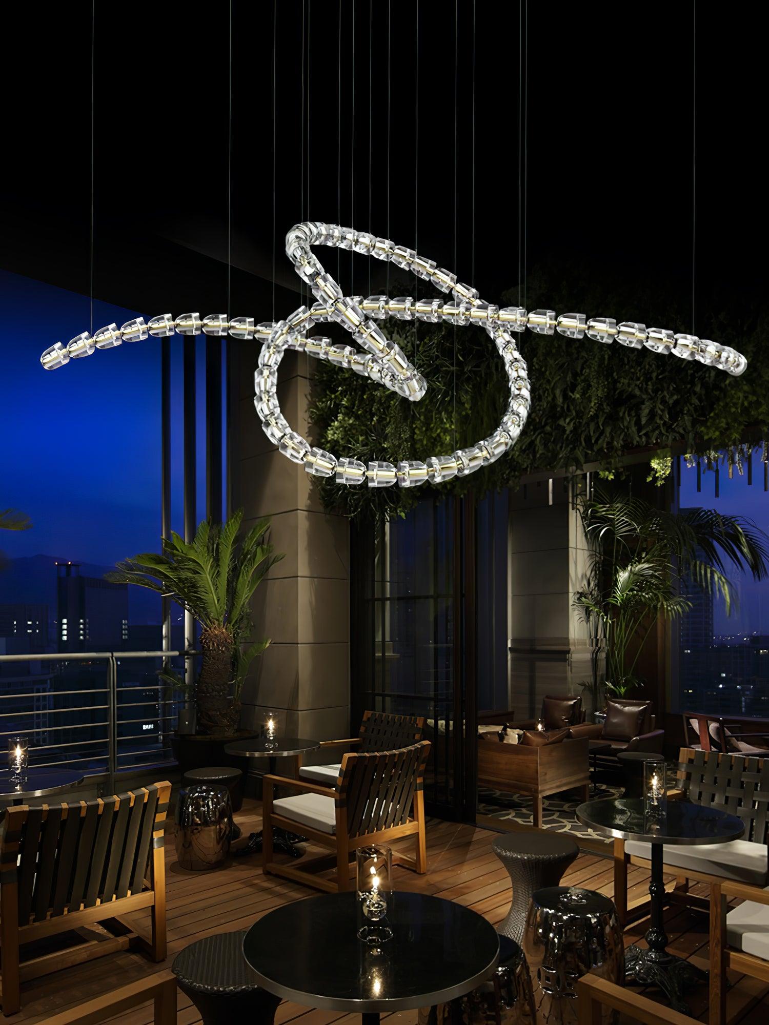 The Gabriel Infinity Loop LED Chandelier | Custom Size & Made-to-Order Lighting for Luxury Homes & Commercial Spaces
