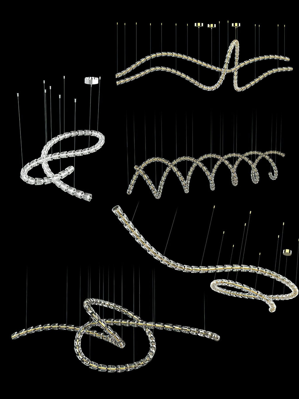 The Gabriel Knot LED Chandelier | Custom Size & Made-to-Order Lighting for Luxury Homes & Commercial Spaces