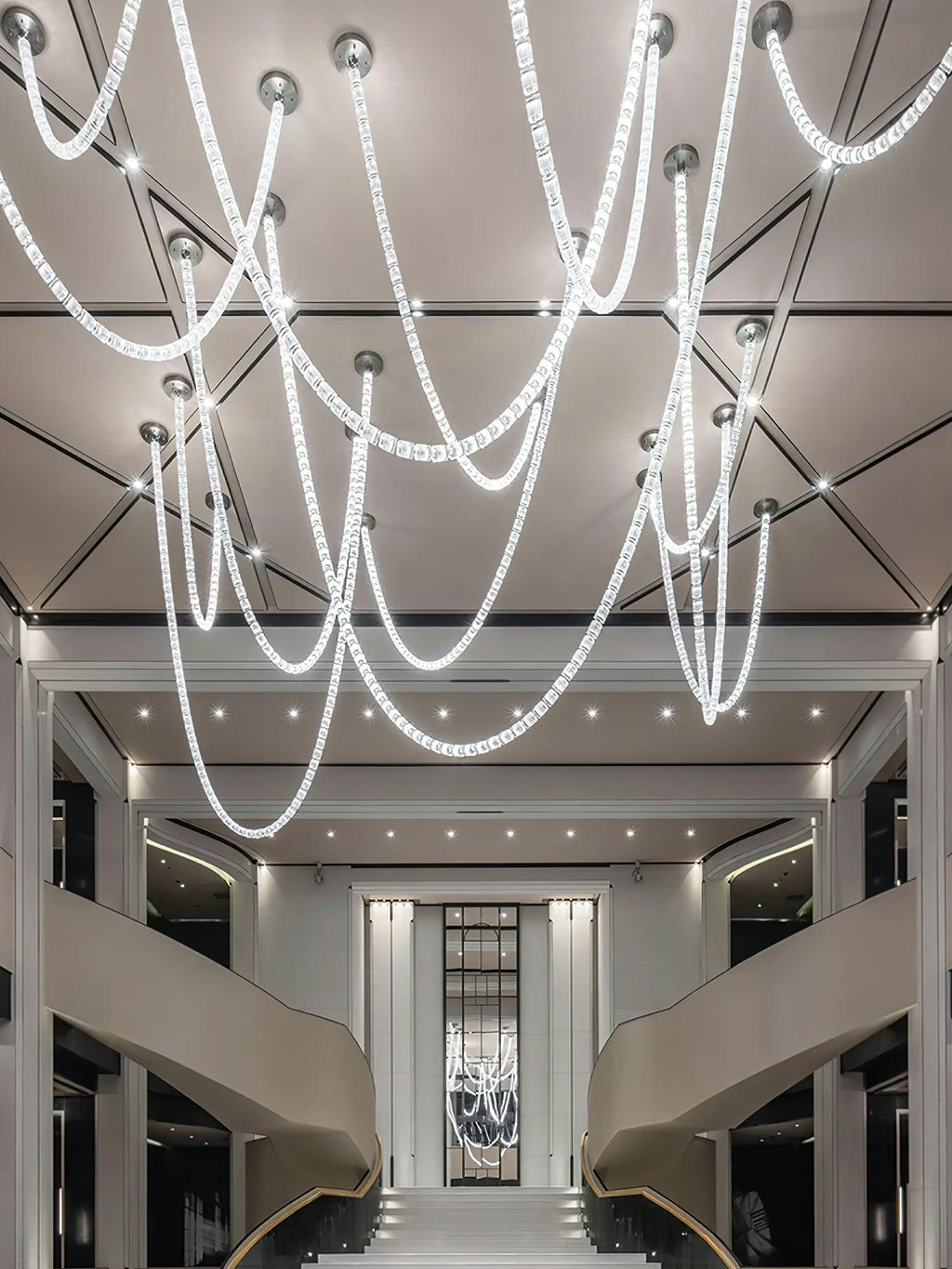 The Gabriel Wave LED Chandelier | Custom Size & Made-to-Order Lighting for Luxury Residences & Commercial Spaces
