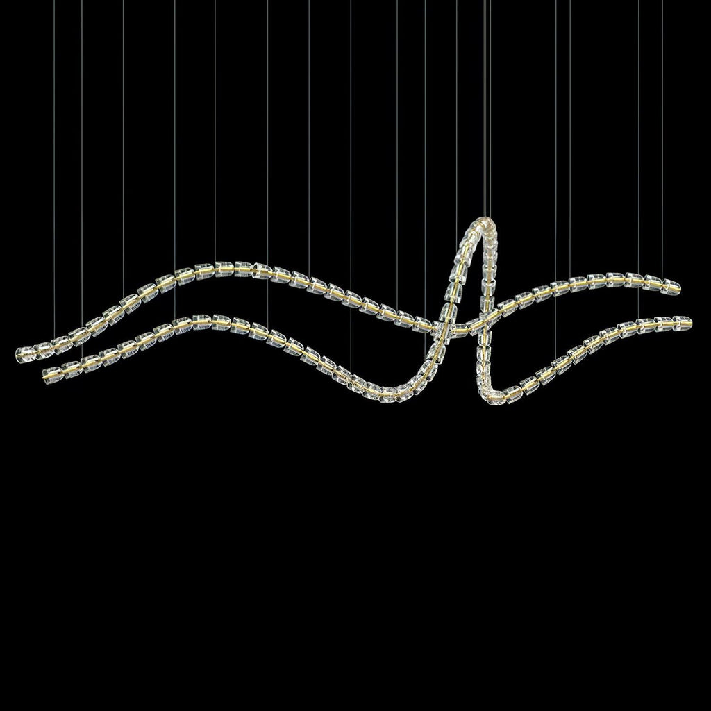 The Gabriel Wave LED Chandelier | Custom Size & Made-to-Order Lighting for Luxury Residences & Commercial Spaces