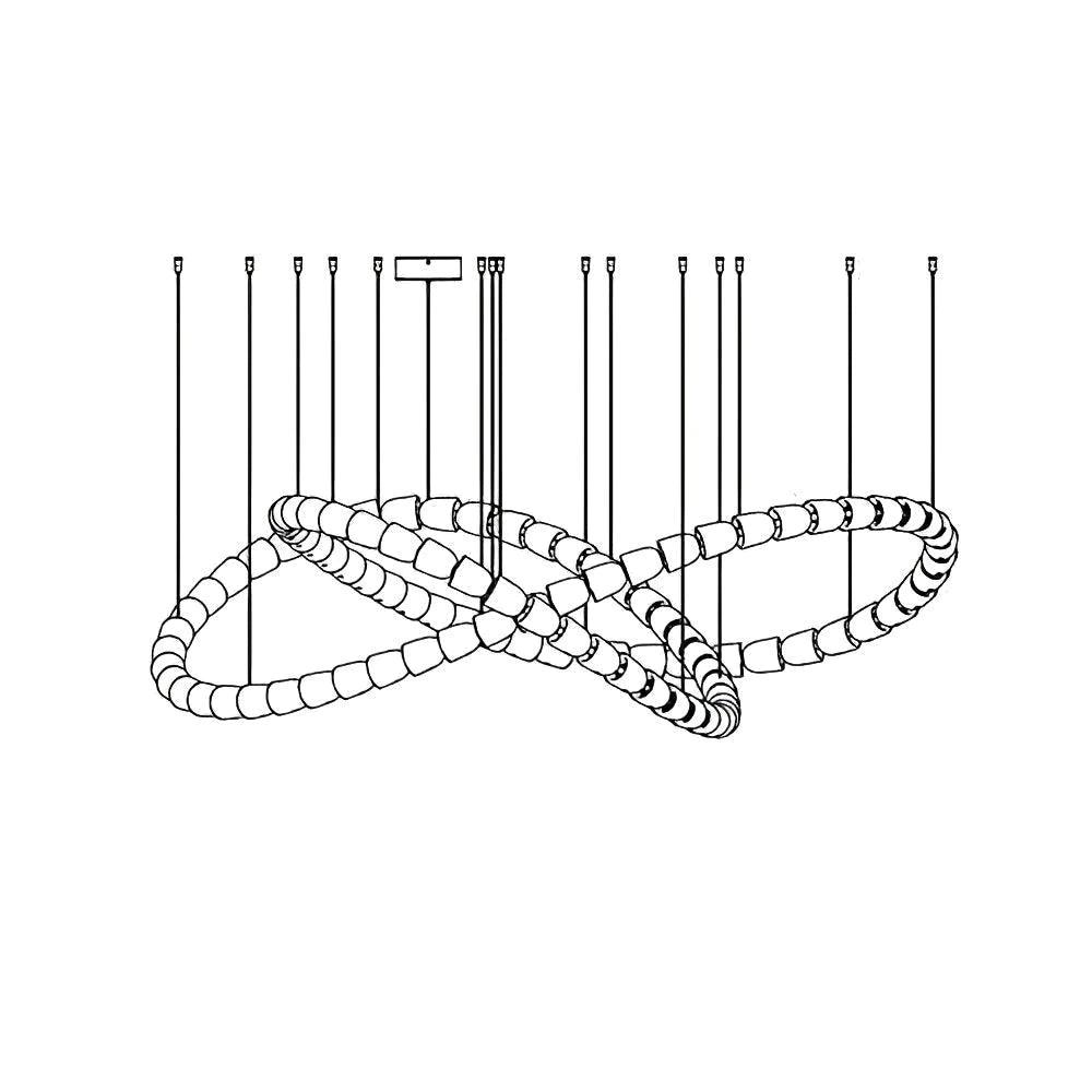 The Gabriel Infinity Loop LED Chandelier | Custom Size & Made-to-Order Lighting for Luxury Homes & Commercial Spaces