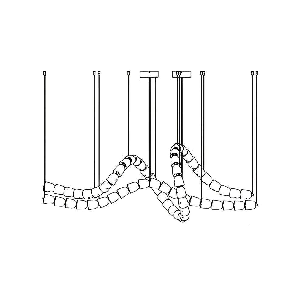 The Gabriel Waveform LED Chandelier | Custom Size & Made-to-Order Lighting for Luxury Homes & Commercial Spaces