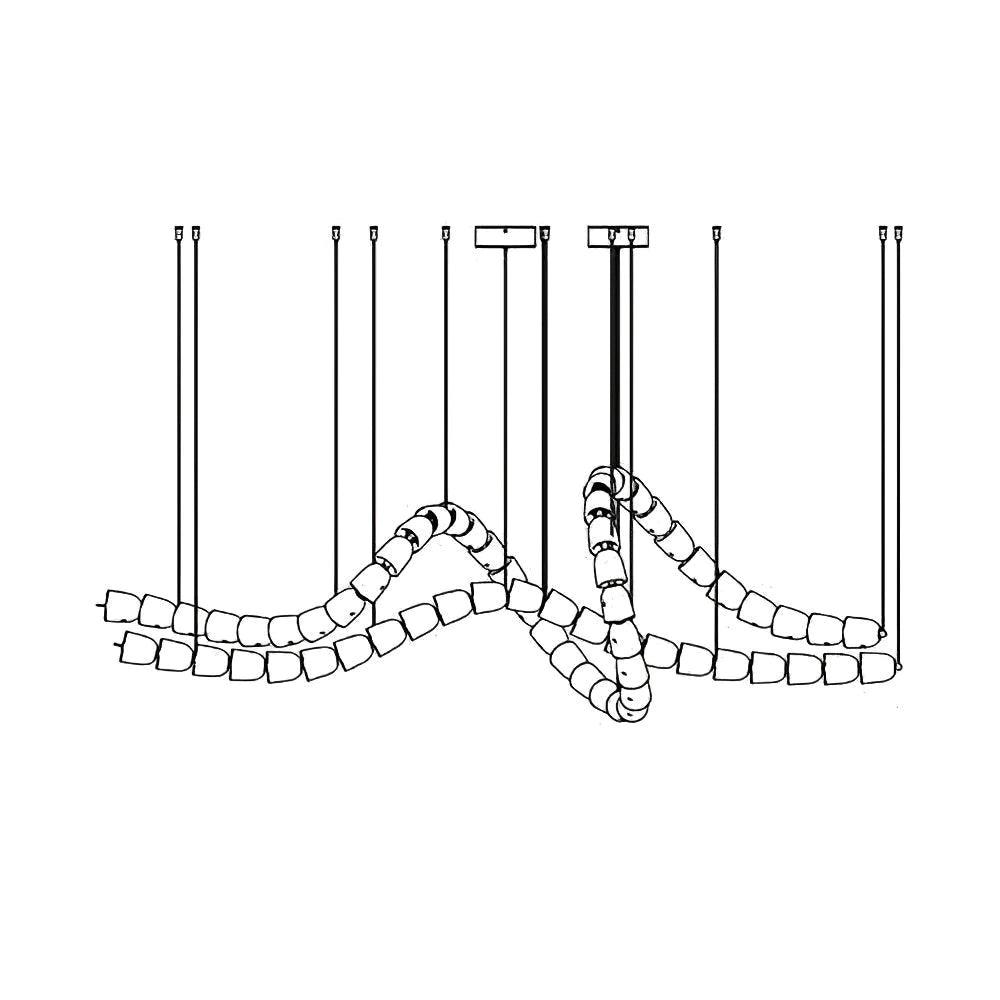 The Gabriel Waveform LED Chandelier | Custom Size & Made-to-Order Lighting for Luxury Homes & Commercial Spaces