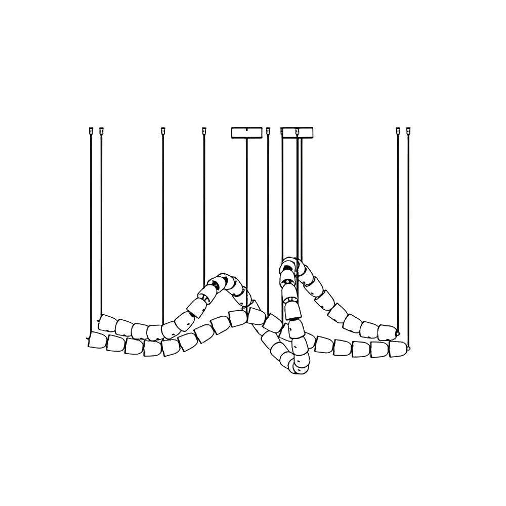 The Gabriel Waveform LED Chandelier | Custom Size & Made-to-Order Lighting for Luxury Homes & Commercial Spaces