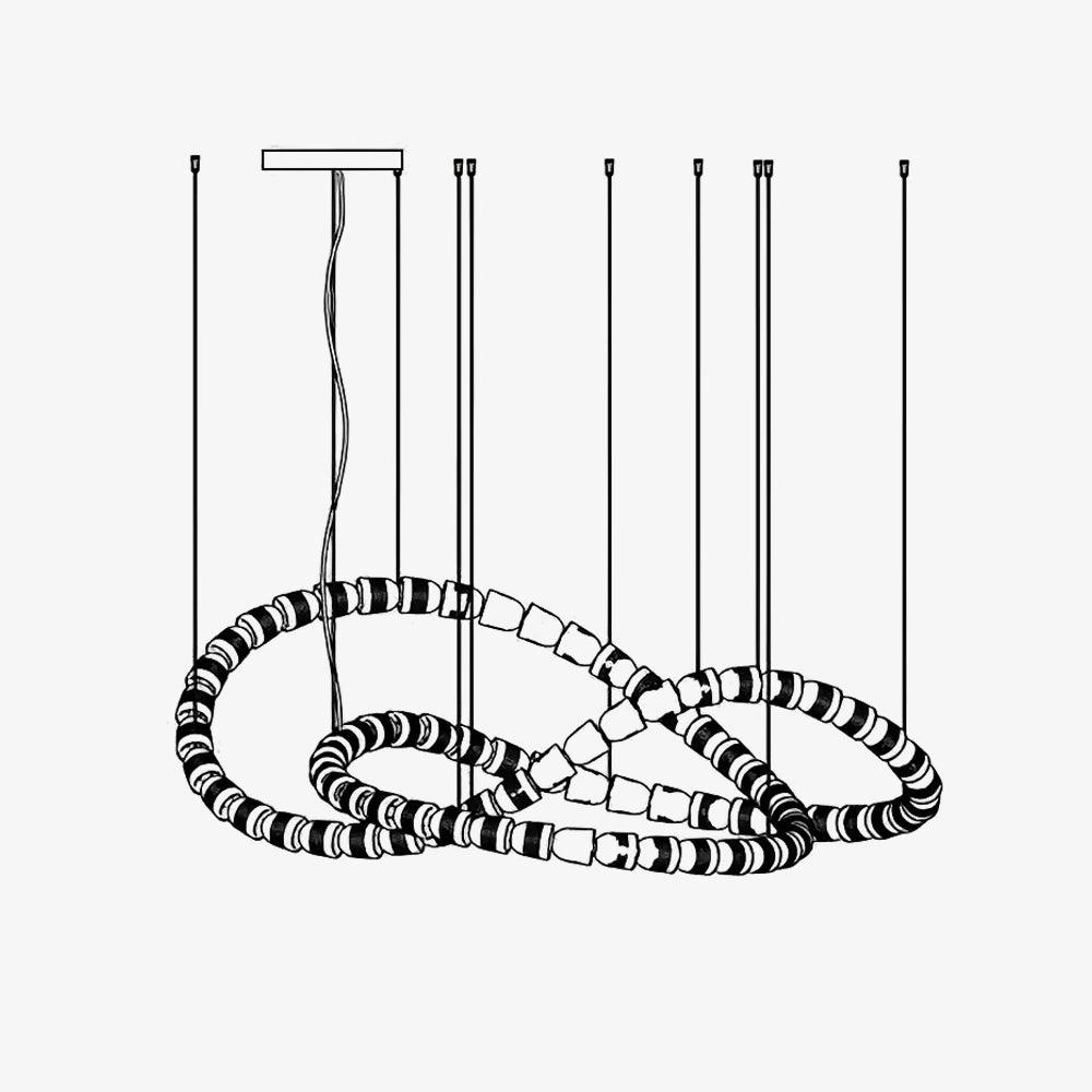 The Gabriel Infinity LED Chandelier | Custom Size & Made-to-Order Lighting for Luxury Homes & Commercial Spaces