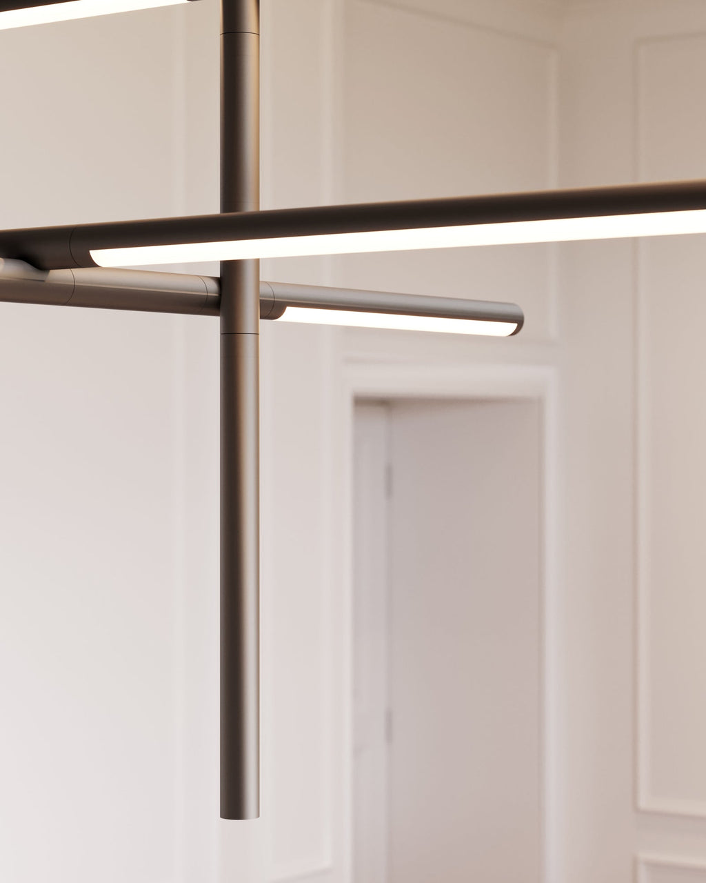 Lampă suspendată liniară geometrică